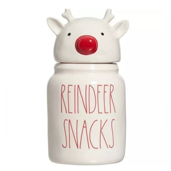 NEW Rae Dunn Reindeer Snacks Baby Canister 🦌 - Picture 1 of 2